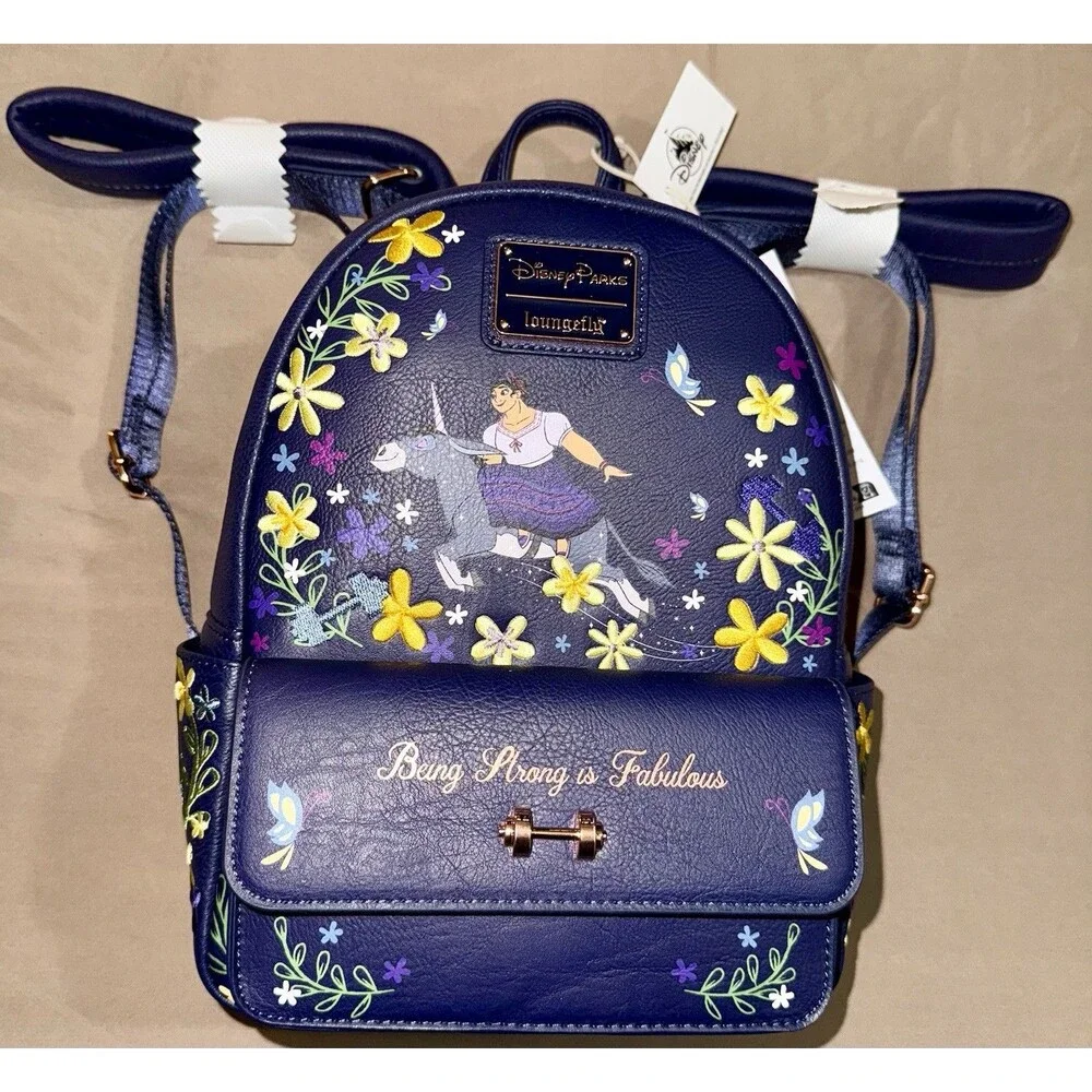 Disney Parks Loungefly Luisa Madrigal Encanto Backpack Being Strong is Fabulous